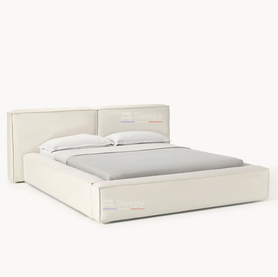 Lit complet Dave avec sommier coffre et sur-matelas 160x200 cm