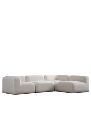 Canapé modulable Nuage Velours blanc