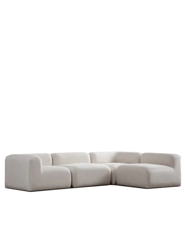 Canapé modulable Nuage Velours blanc