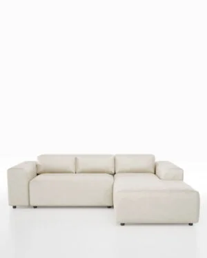 Canapé d'angle Moris velours beige