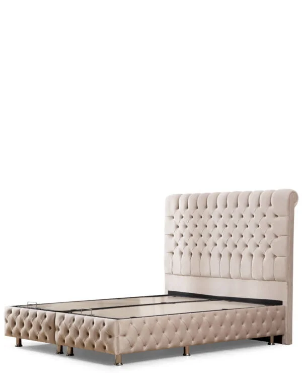 Lit coffre Lago Beige + 2 chevets – Image 2